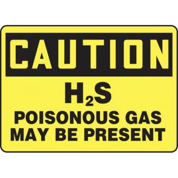 Accuform OSHA CAUTION SAFETY SIGN H2S MCHL707XL MCHL707XL - main